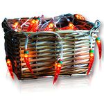 20 Premium Red Chilli String Lights 3 metres Battery Operated LED Fairy Lights