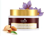 Calix Herbal De-Pigmentation Cream with Saffron & Chamomile Extract Anti Pigmentation Skin Lightening Formula, 50g