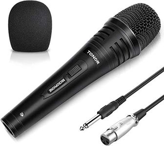 TONOR Dynamic Karaoke Microphone for Singing with 5m XLR Cable, Metal Handheld Mic Compatible with Karaoke Machine/Speaker/Amp/Mixer for Karaoke Singing, Speech, Wedding, Stage and Outdoor Activity