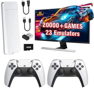 Wireless Retro Game Console Stick 4K，Retro Game Stick with Built-in 20+ Emulators, 20,000+ Games, 4k Hdmi Output & 2.4GHz Wireless Controller, Retro Game Emulators, Plug & Play TV Video Games(64G)