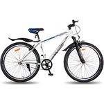 Vaux Ibex 26T Mtb Cycle For Boys With Front Suspension&V-Brakes,Single Speed Bicycle For Men&Women With Hi-Ten Steel Frame,Double Alloy Rims&Ralson Tyres,For Age Group 12+Years(Matte-Blue),18 Inches