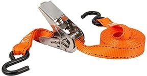 GLIVE (LABEL) Heavy Duty 6 Meter Long Ratchet Tie-Down Belt Strap Rope Cam Buckle Truck Padded Cam Lock Buckle 125 Kg Load Cap/ 245 Kg Break Strength