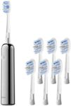Laifen Wave Pro Toothbrush Bundle with Replacement Heads, Smart Sensor & 70-Day Battery, 8 Brush Heads, Stainless Steel