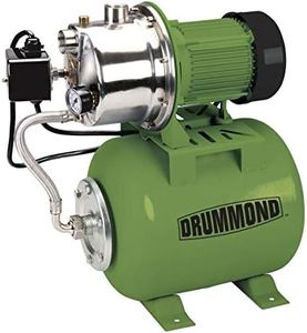 1 HP Stainless Steel Shallow Well Pump and Tank with Pressure Control Switch - 950 GPH