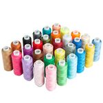 Bilieasy Sewing Thread Set 30 PCS All Purpose Polyester Thread kit Each 250 Yards for Hand or Machine Sewing (30 Color)