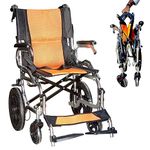 veayva delux Aluminium Folding Wheelchair with Seat Belt super light weight and portable with anti tipper and double fold design