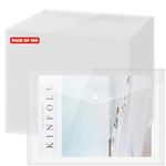 the BagCrew ® - A4 Document File Clear Bag | Transparent Document Organizer Bag | A4 Plastic Folders for Documents | Folders for Student (Transparent_PACK_of_100)