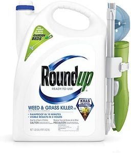 Roundup Ready-To-Use Weed & Grass Killer III -- with Sure Shot Wand, Use in & Around Vegetable Gardens, Tree Rings, Flower Beds, Patios & More, Kills to the Root, 1.33 gal.