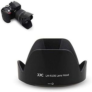 Camera Lens Hood JJC Lens Shade for Nikon AF-P DX NIKKOR 18-55mm f/3.5-5.6G VR Lens & Nikon 1 NIKKOR VR 10-100mm f/4-5.6 Lens Replaces Nikon HB-N106 Lens Hood no Vignetting Reverse Attaching -Black