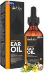 Organic Ear Oil for Ear Infections - Natural Eardrops for Infection Prevention, Swimmer's Ear & Wax Removal - Kids, Adults, Baby, Dog Earache Remedy - with Mullein, Garlic, Calendula, Made in USA