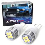 iJDMTOY (2) Xenon White 4-SMD High Power LED Side Mirror Replacement Bulbs For 2007-2014 Toyota FJ Cruiser