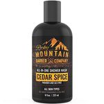 Cedar Spice All-In-One Body Wash – Made in Canada - Shampoo, Body Wash, Conditioner, Face Wash & Beard Wash with Essential Oils - 8 oz by Rocky Mountain Barber Company