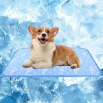 MH MYLUNE HOME Dog Cooling Mat, 36" x 23" Arc-Chill Cool Fiber & Endothermic Color Changing Pet Cooling Pad for Dog & Cat, Double-Sided Cooling & Warm Dog Mat, Foldable Washable Summer Pet Blanket