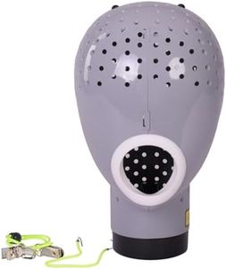 HOMEGOAL Hair Dryer Fresh Wig Head Dryer Stand Wig Holder Mannequin Head, Drying Wig From Inside to Outside, Quickly, Easily, For Lace Wig Scalp Cap Net (Light Grey)