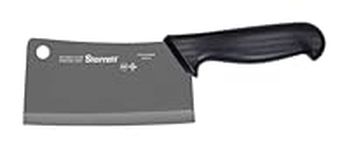 Starrett Chef's Butcher's Cleaver Knife - BKB509-6 Wide Rectangular 6" (150mm) Professional Kitchen Knife - Black Handle