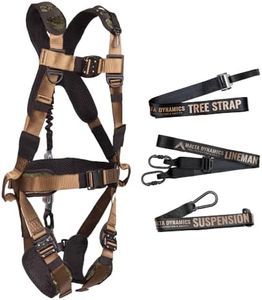 Malta Dynamics Hunting Safety Harness, Strata Tree Stand Harness, Comfort Padding, Built-In Gear Lanyards, & Tree Strap