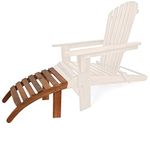 CASARIA® Adirondack Footrest | Fits Perfectly with the Adirondack Chairs | Acacia Wood | Relaxing Foot Rest Stool | Ergonomic Outdoor Patio Deck Furniture | Brown