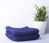 10Club Bamboo Hand Towel Set of 2 (580 GSM)| 60 X 40 Cm | Ultra Soft, Absorbent, Anti-Microbial & Quick Dry Towel for Daily use, Gym, Pool, Kitchen, Travel, Sports & Yoga (Navy)