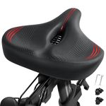 Oversized Bike Seat for Peloton Bike & Bike+, Comfort Bicycle Seat Replacement for Men & Women, Extra Wide Bike Saddle Compatible with Peloton, Echelon, Exercise, Electric, Cruiser Bikes Seat Cushion