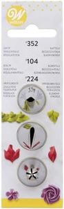 Wilton Set De Boquillas, Acero Inoxidable, Metal, 3.5051999999999901x3.81x12.6492 cm, 3 Unidades