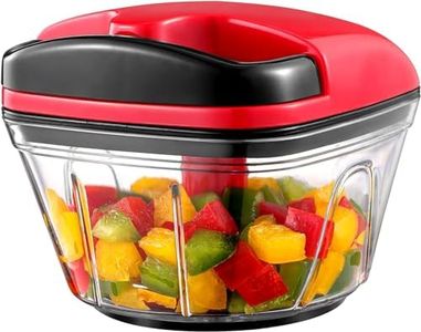 Geedel Manual Food Chopper, Hand Pull String Vegetable Chopper Onion Chopper Dicer for Kitchen, Easy Cleaning Veg Salad Chopper for Vegetables, Fruits (200 ML)