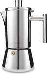 Easyworkz Diego Stovetop Espresso Maker 6Cup 300ml Stainless Steel Italian Coffee Machine Maker Induction Moka Pot