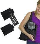 PurrFect Pouch The Original AS SEEN ON TV. The Comfy Cat Carrier & Grooming Sack in One (Set of 2 - Black)