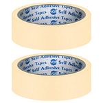 VCR Masking Tape - 20 Meters in Length 24mm / 1" Width - 2 Rolls Per Pack - Easy Tear Tape, Best for Carpenter, Labelling, Painting and leaves no residue after a peel.