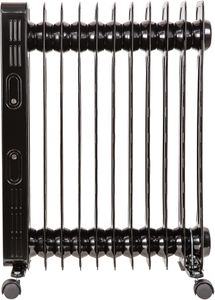 Zanussi 2300W Oil Filled Radiator Heater – 11 Fin, Remote, Black, 24h Timer