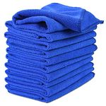 URAQT Microfibre Cleaning Cloths, 10 Pack Car Cleaning Cloths, Two-layer Thickened Microfibre Towels, Lint Free Super Absorbent Cleaning Towel for Household and Car Washing, Drying, Detailing, 30x30cm