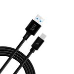 FLiX (Beetel USB to Type C PVC Data Sync & 15W(3A) Fast Charging Cable, Made in India, 480Mbps Data Sync, Solid Cable, 1 Meter Long cable for all Andriod & all Type C Devices (Black)(XCD - FPC01)