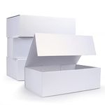 Giftgarden Gift Boxes White 12x8x4 Inches Pack of 4