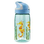 Laken Kids Water Bottle, Reusable Tritan Infant Bottle with Automatic Stopper SUMMIT with Safety Lock and Straw BPA Free 450ml We Love Oceans - HORSE