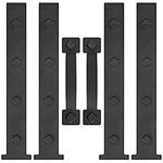 Magnetic Decorative Garage Door Hinges Hardware Kit Attractive Curb Appeal Faux Hinges Handles Decor Hardware 1 Carriage Door Accents 4 Hinges + 2 Handles Black