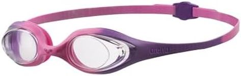 arena Spider Jr Youth Swim Goggle, Violet, Clear, Pink