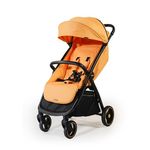 Loopie Hop Stroller | 0-4 Years| Travel Friendly Cabin Stroller| Foldable| Aluminium Frame| Sun Protection Canopy| 5 Point Safety Harness| Adjustable Seat| Shock Absorber Wheels| Sunset Orange