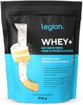 LEGION Whey+ Whey Isolate Protein Powder from Grass Fed Cows - Low Carb, Low Calorie, Non-GMO, Lactose Free, Gluten Free, Sugar Free, All Natural Whey Protein Isolate, (30 Serving, Birthday Cake)