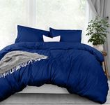 Utopia Bedding Duvet Cover Queen Size - 1 Duvet Cover with 2 Pillow Shams - 3 Pieces Bedding Duvet Cover with Zipper Closure - Soft Brushed Microfiber, 90 X 90 Inches (Queen, Royal Blue)