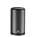 KOOMTOOM Alloy Mini Car Cup Holder Garbage Can, 300ml Dismountable Trash Bin Trash Garbage Can with Lid Leak Proof for Car Universal (Dark Gray)