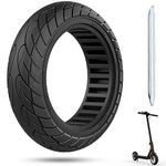 OUXI 10 x 2.5 Solid Tyre,10 inches 60/70-6.5 Solid Tyre Puncture Proof Electric Scooter Tyres Replacement Wheel for Ninebot Max G30P G30LP Electric Scooter Front/Rear Rubber Tires 1pc Black