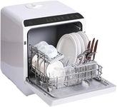 ChuMaste Countertop Dishwasher With 5L Built-In Water Tank, Dishwasher Suitable For Apartments And Rvs, 5 Washing Programs, Baby Care, Air Drying Function And Led Light, No Installation Required