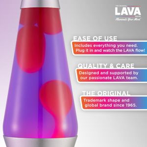 Lava Lamp 14.5-Inch – Pink and Purple Retro Light