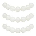 MJDCB Natural Round Stone Beads 4mm White Jade Loose Gemstone Beads for Jewelry Making Bracelet Necklace 85pcs