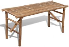 'vidaXL Timeless Classic Foldable Bamboo Garden Bench - Portable, Easy Cleaning and Weatherproof Outdoor Furniture Piece - Brown