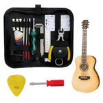 Complete 31-Piece Guitar Maintenance Tool Kit with Carrying Case- Suitable for Guitar, Ukulele, Bass, Mandolin, Banjo - Perfect Gift for Music Enthusiasts - String Instrument Repair Kit