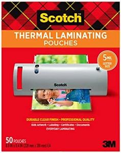 Scotch Thermal Laminating Pouches, 8.9 x 11.4-Inches, 5 mil Thick, 50-Pack (TP5854-50)