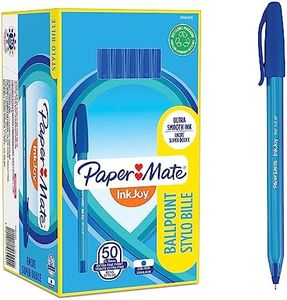 Paper Mate InkJoy 100 Cap | Ultra Stylo Bille | Pointe Ultra Fine (0,5 mm) | Bleu | Lot de 50