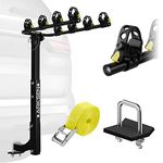 Avenn Premium 4-Bike Carrier Rack Hitch Mount Swing Down Bicycle Rack With 2-Inch Receiver