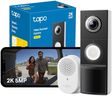 Tapo D235 2K 5MP Doorbell Wireless 180°DFOV Ultra-Wide Video Doorbell Wireless or Wired,Battery 210 Day,Ring Chime Included,Head-to-Toe View IP66,TP-Link Free AI Detection,Alexa,No Monthly Fee