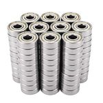 100PCS 608 ZZ Skateboard Bearings,8x22x7 Double Shielded Miniature Deep Groove Ball Bearings for Skating/Skateboarding/roller etc